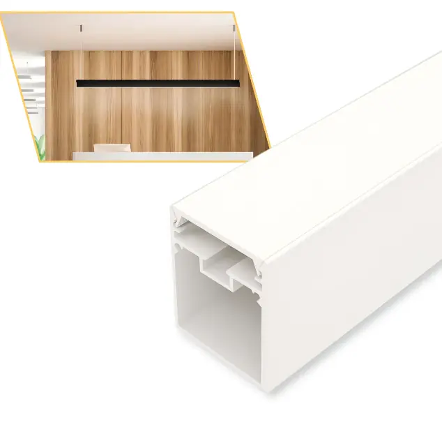 2 Perfil De Led Alumínio Linear Sobrepor Luz Indireta 35mm 1m Branco