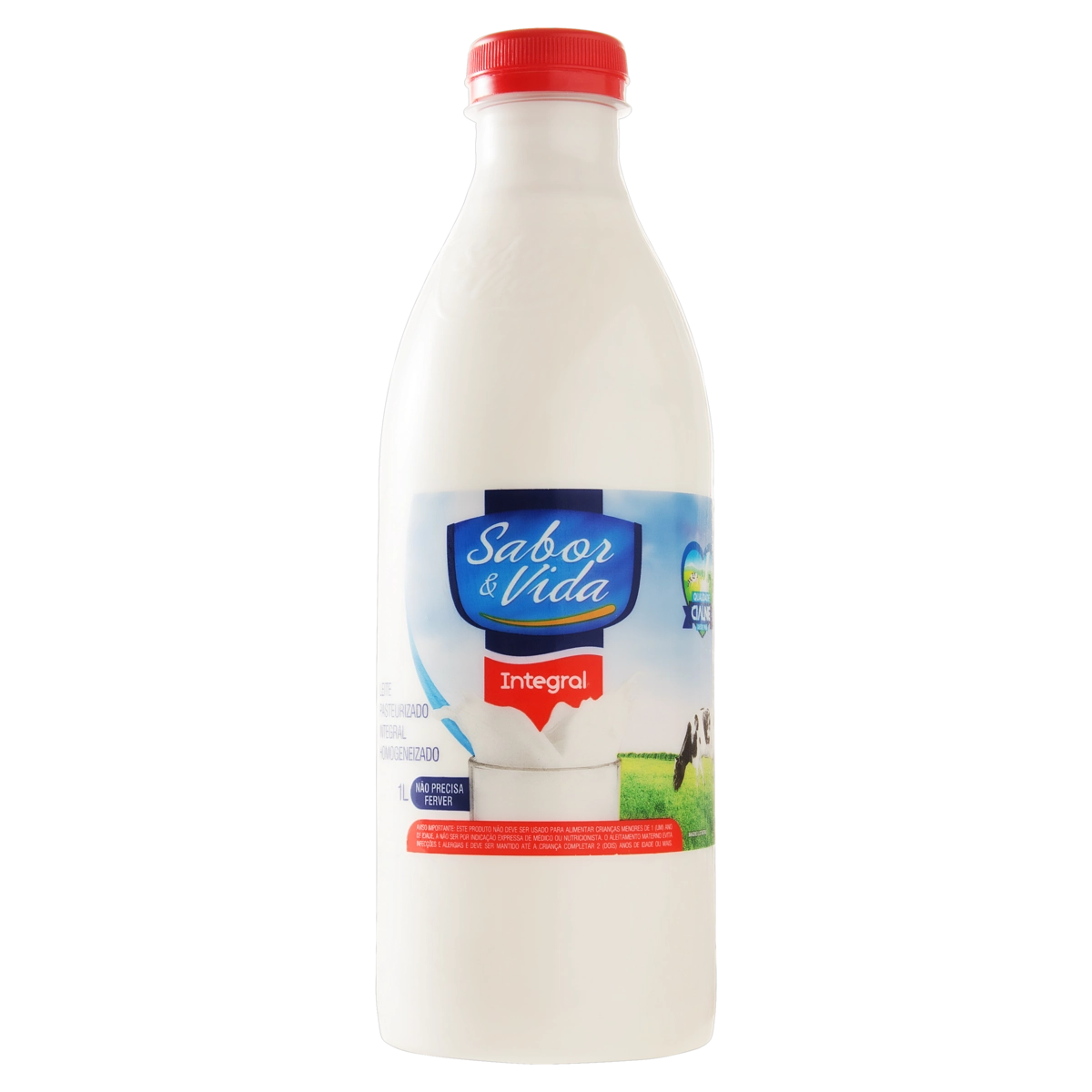 Leite Pasteurizado Integral Sabor Vida Garrafa 1l