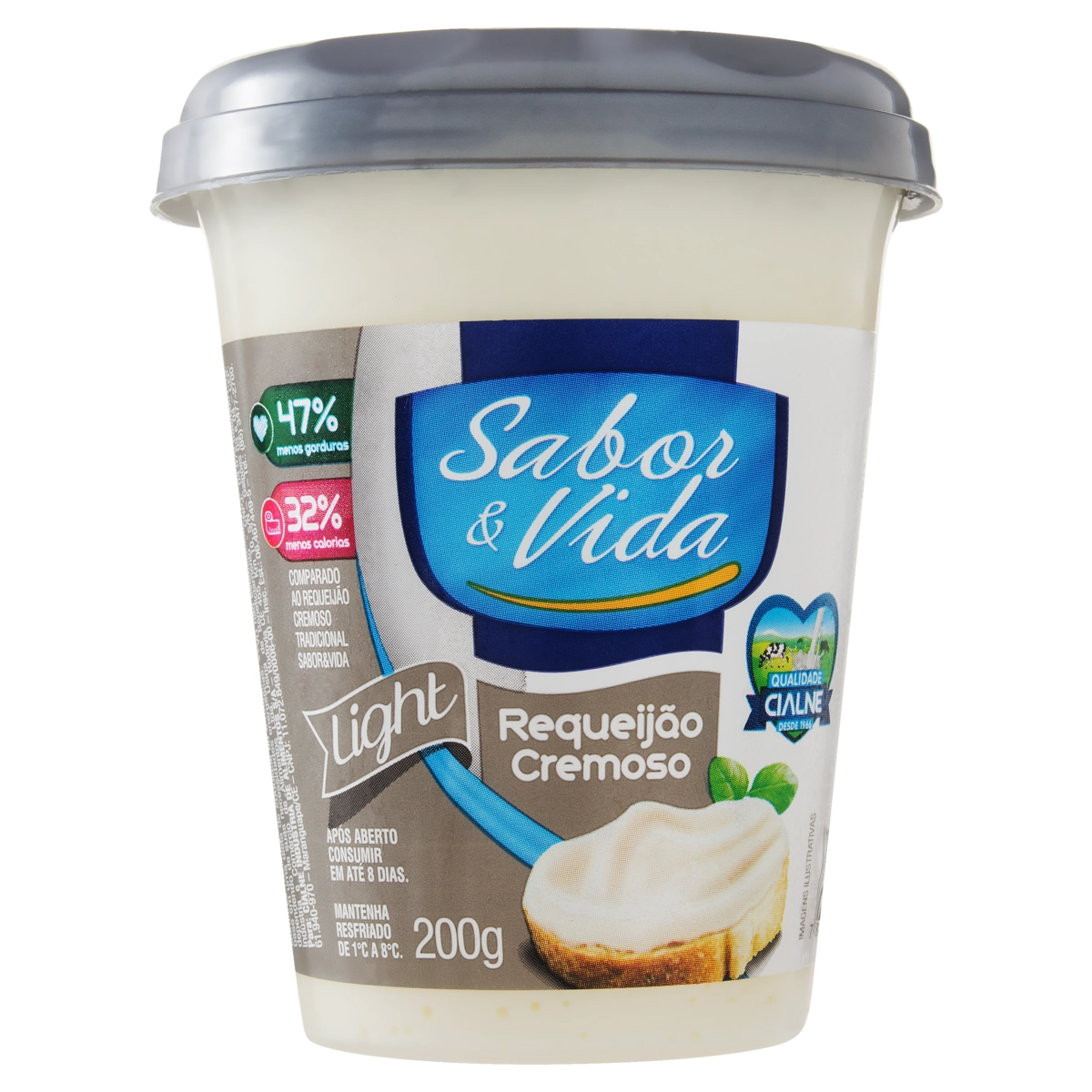 Requeijão Cremoso Light Sabor Vida Copo 200g