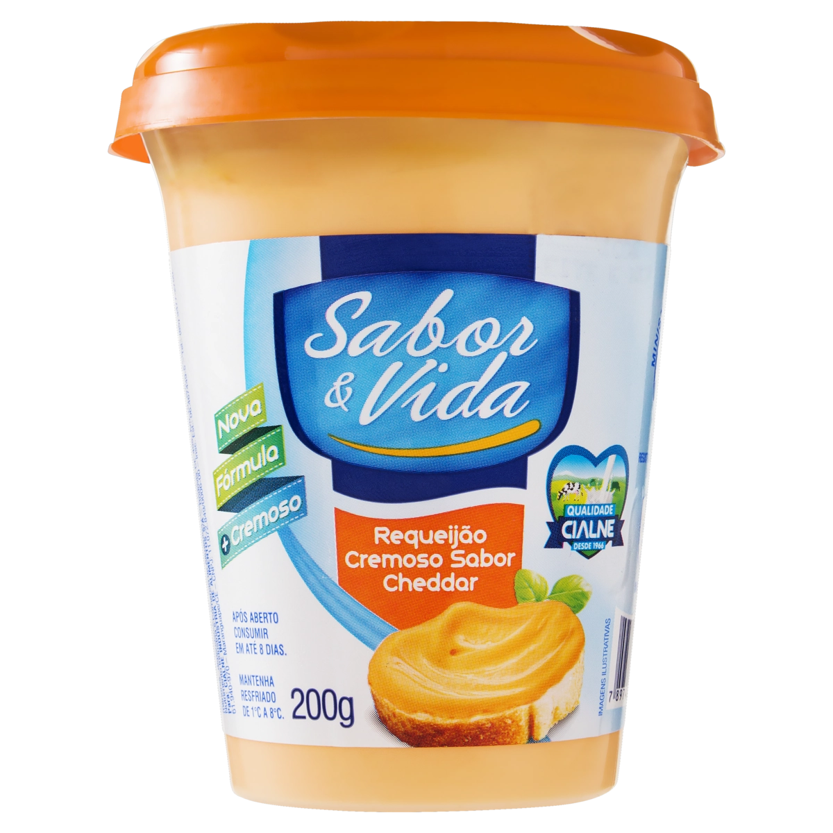 Requeijão Cremoso Cheddar Sabor Vida Copo 200g