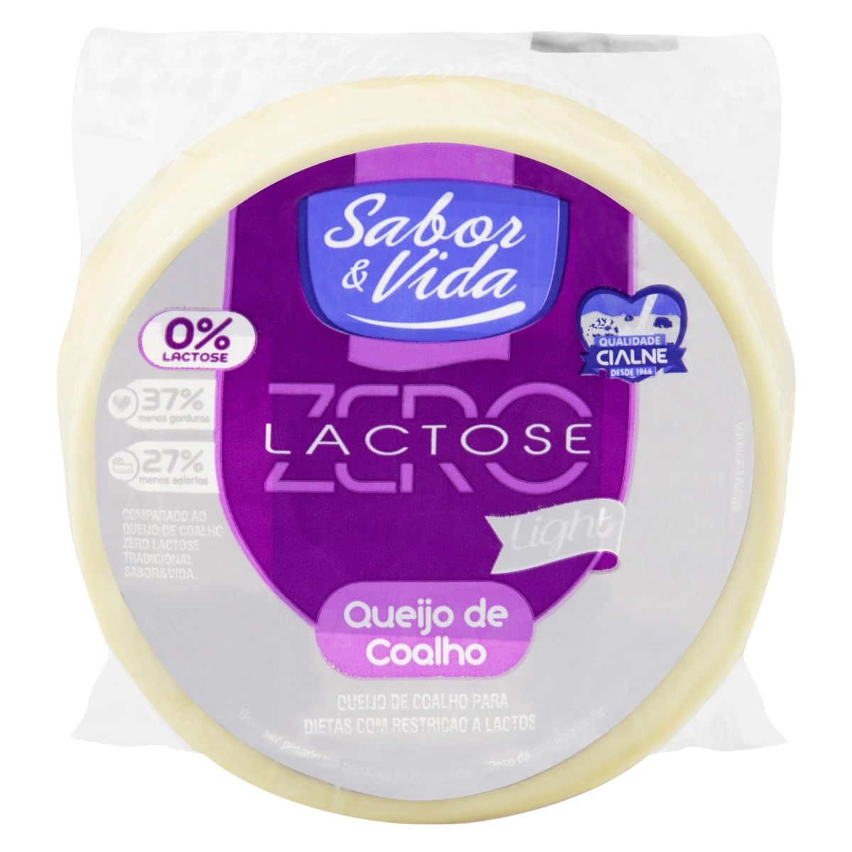 Queijo Coalho Light Zero Lactose Sabor Vida