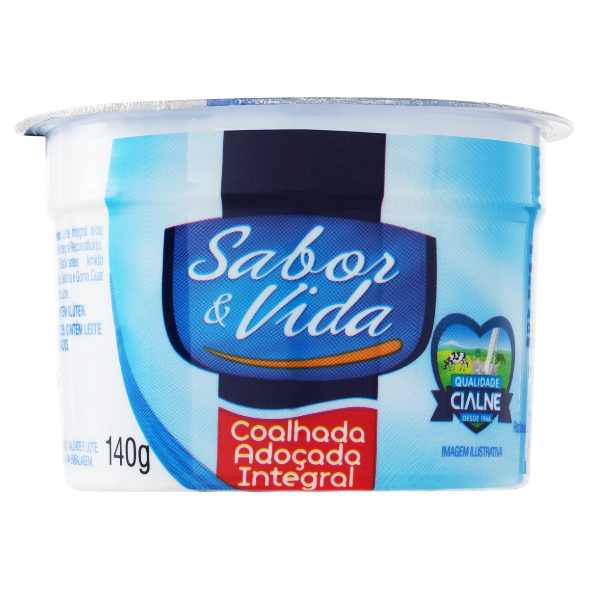 Coalhada Integral Adoçada Sabor Vida Pote 140g