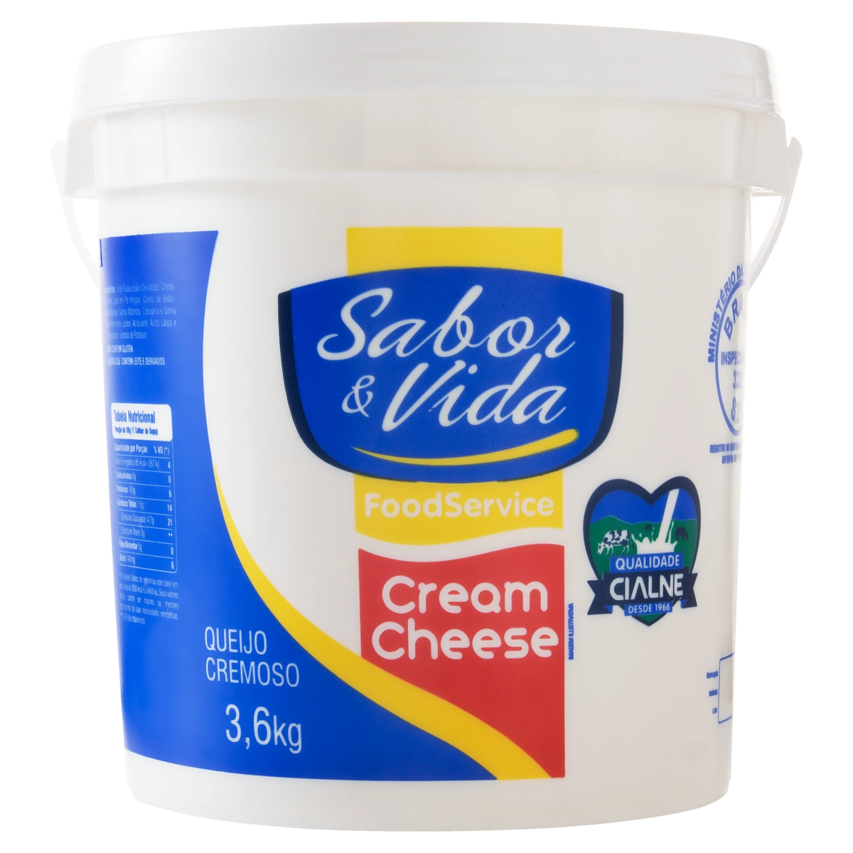 Cream Cheese Sabor Vida Balde 3,6kg