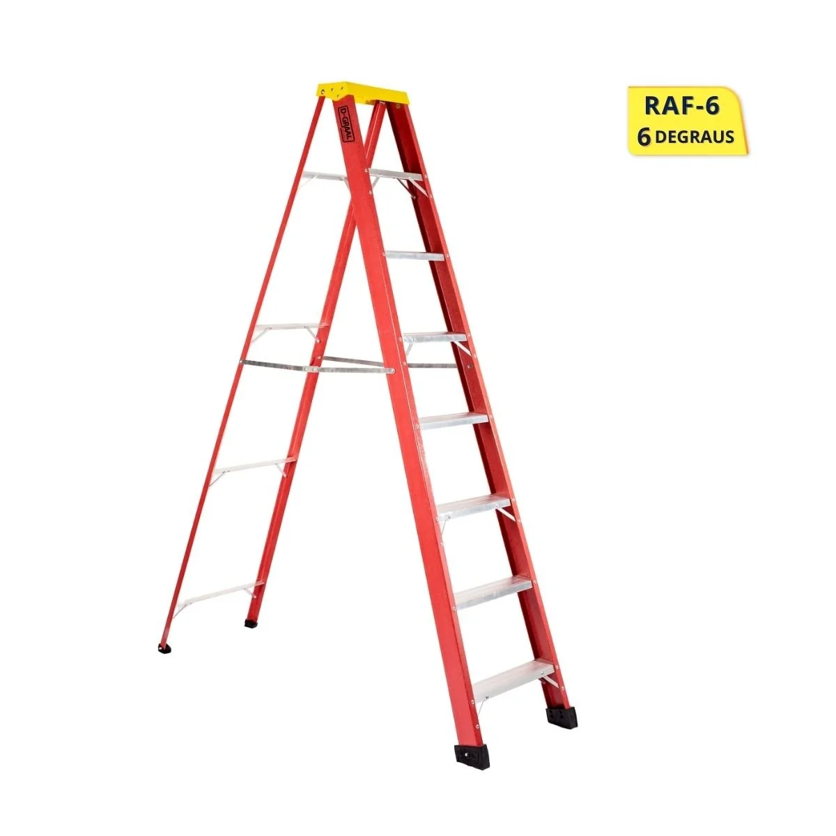 Escada Fibra De Vidro Residencial Patamar Especial - D-graal Raf- 06 - 1,93 Mts
