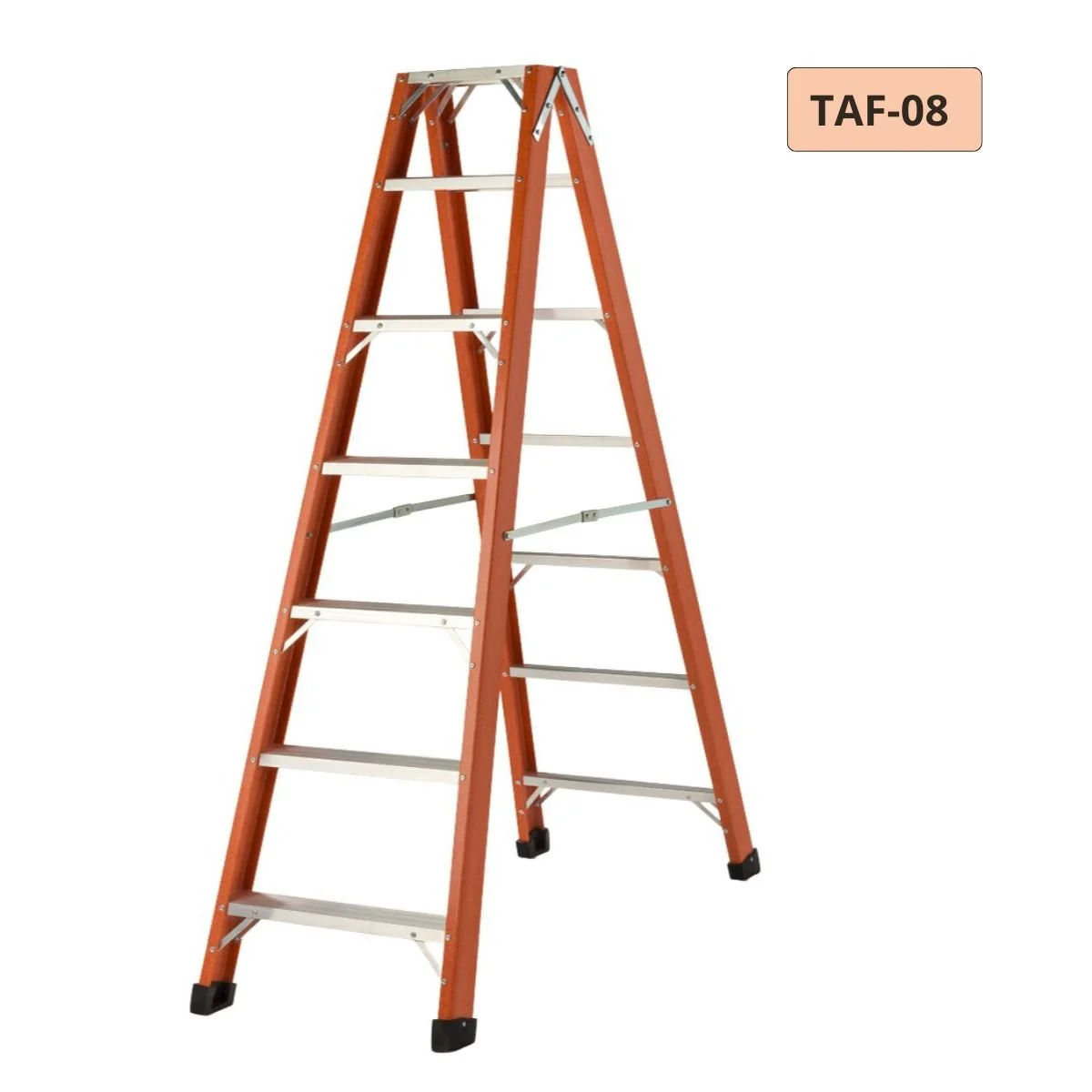Escada Fibra De Vidro Tesoura Duplo Acesso Em Alumínio - Taf Taf-08