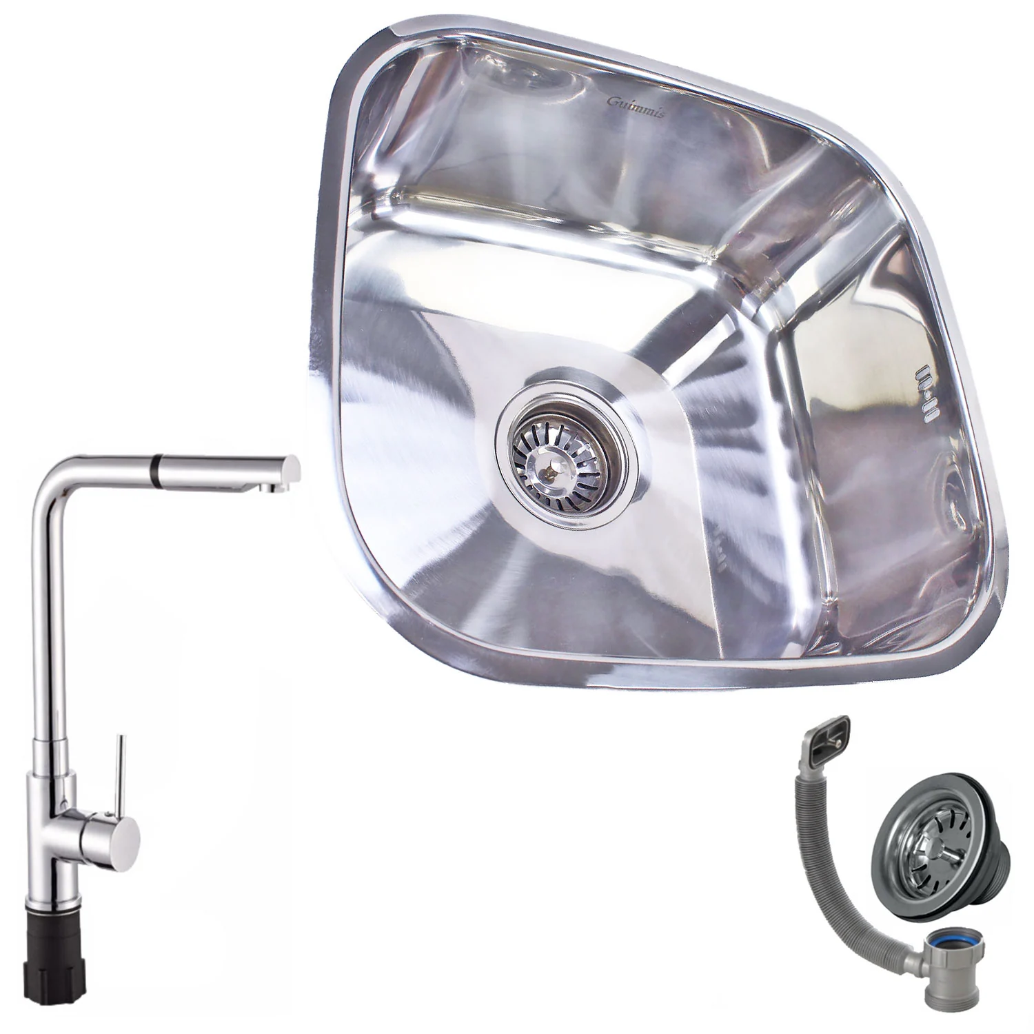 Cuba Simples 9463 Polida+torneira Milão Gourmet Inox Guimmis®