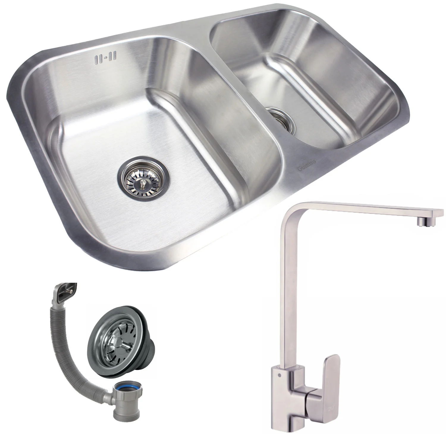 Cuba Dupla 9261 Escovada+torneira Paris Gourmet Inox Guimmis