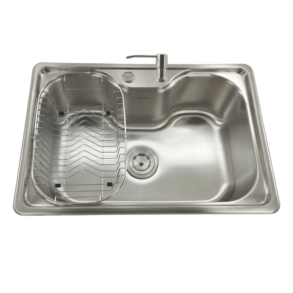 Cuba Para Cozinha Gourmet Petra Aço Inox Escovado 66x45cm