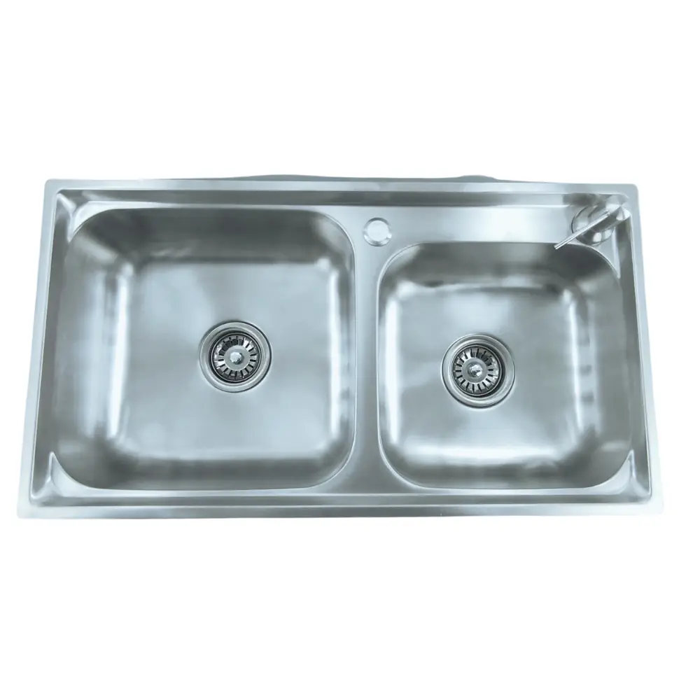 Cuba Dupla Para Cozinha Gourmet Tunísia Aço Inox 77x42