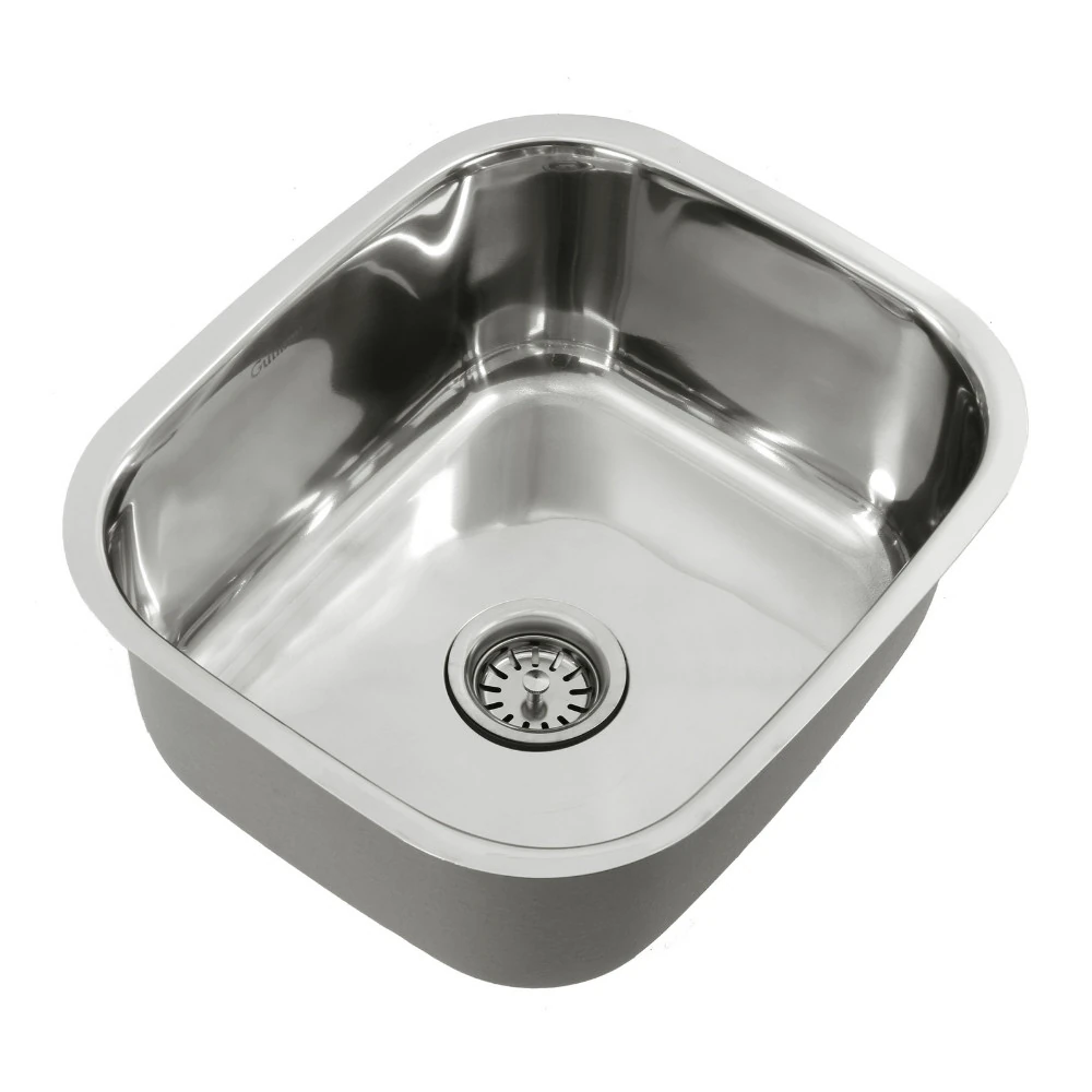 Cuba Simples Inox Pia Cozinha Gourmet 44,5x41cm Guimmis.casa
