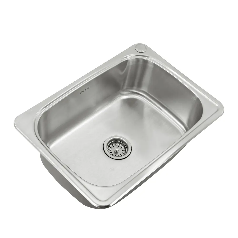 Cuba Simples Inox Pia Cozinha Gourmet 54x38 Cm Guimmis.casa