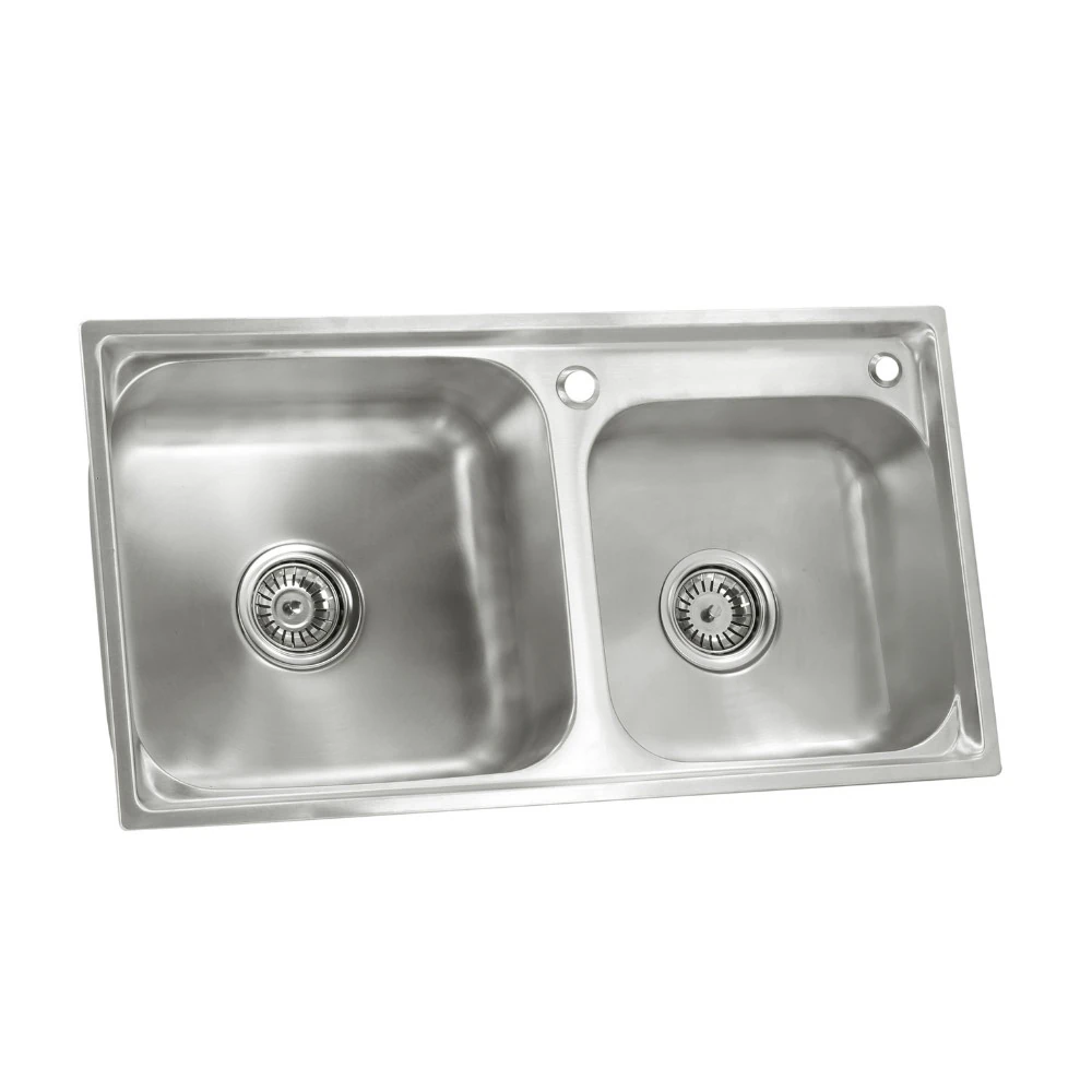Cuba Dupla Pia Cozinha Gourmet Aço Inox 77x42cm Guimmis.casa
