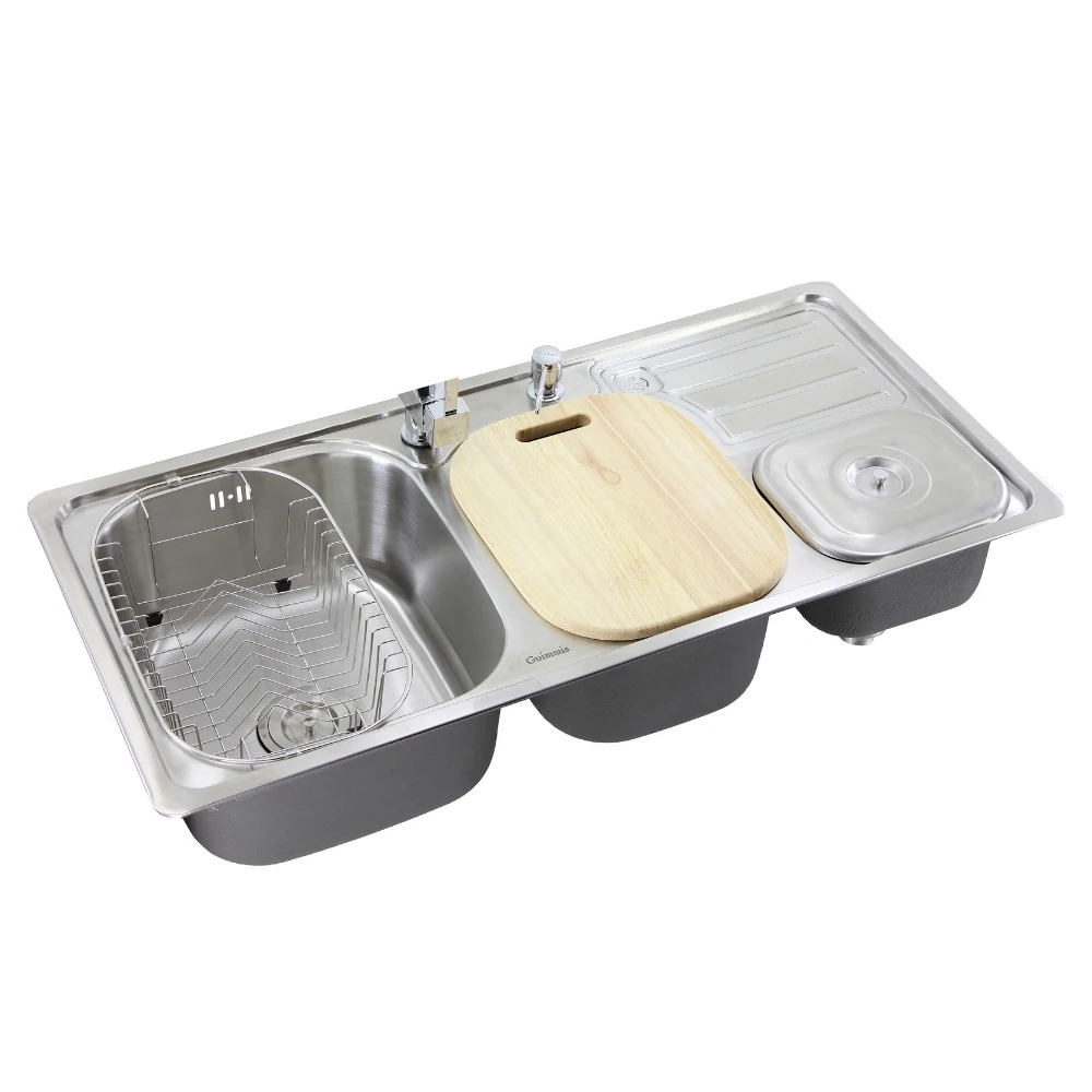 Cuba Inox Tripla Gourmet C/ Acessórios 100x48cm Guimmis.casa