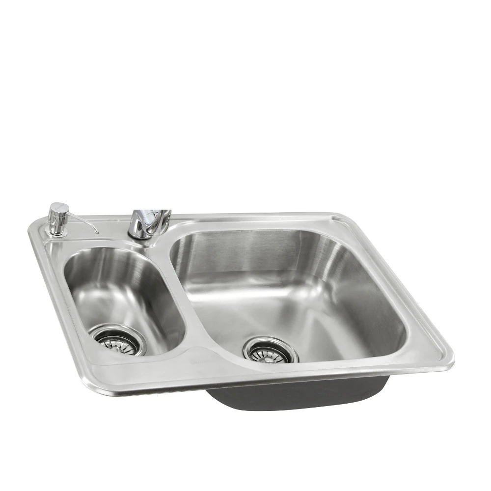 Cuba Dupla Gourmet Aço Inox Escovado 70x50 Cm Guimmis.casa