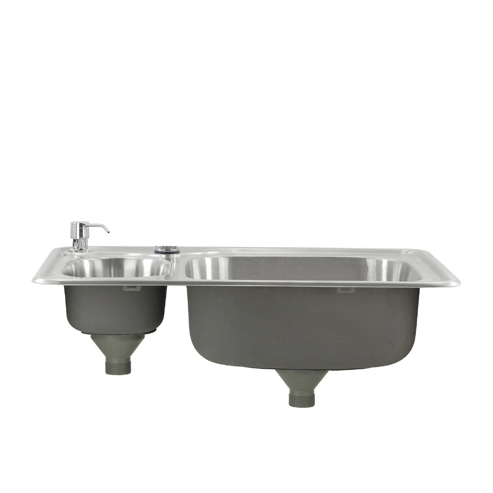 Cuba Inox Dupla Pia Cozinha Gourmet 70x50 Cm Guimmis.casa