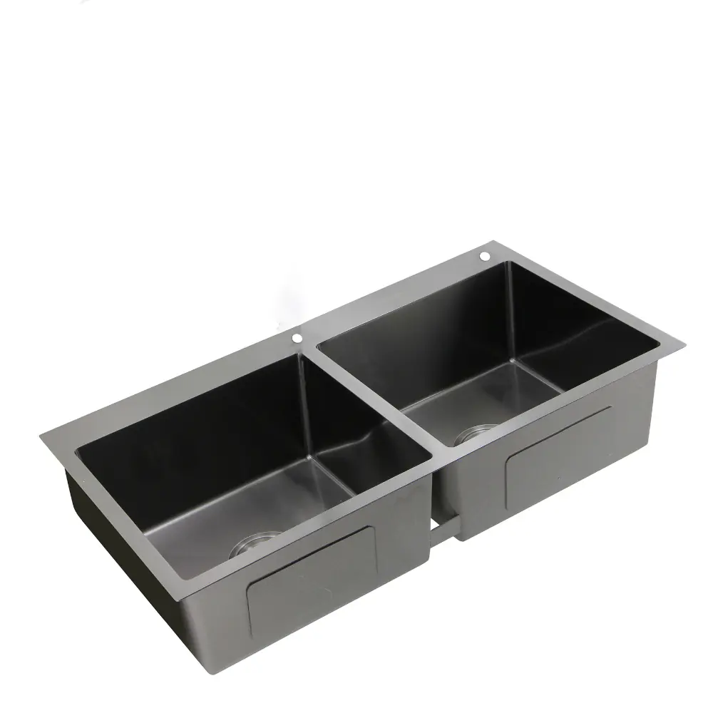 Cuba Dupla Gourmet Em Aço Inox 304 Nano Black Guimmis.casa