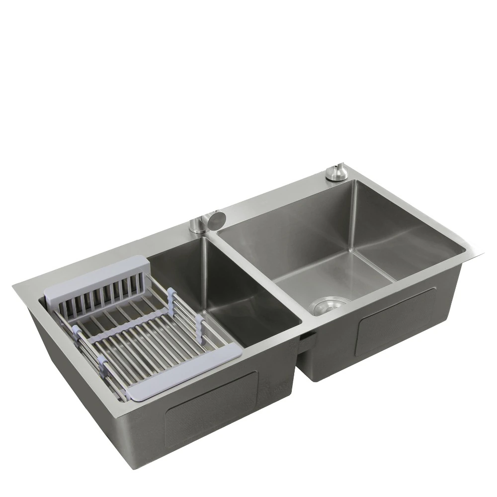 Cuba Dupla Quadrada Aço 304 Nano Silver 78x43cm Guimmis.casa