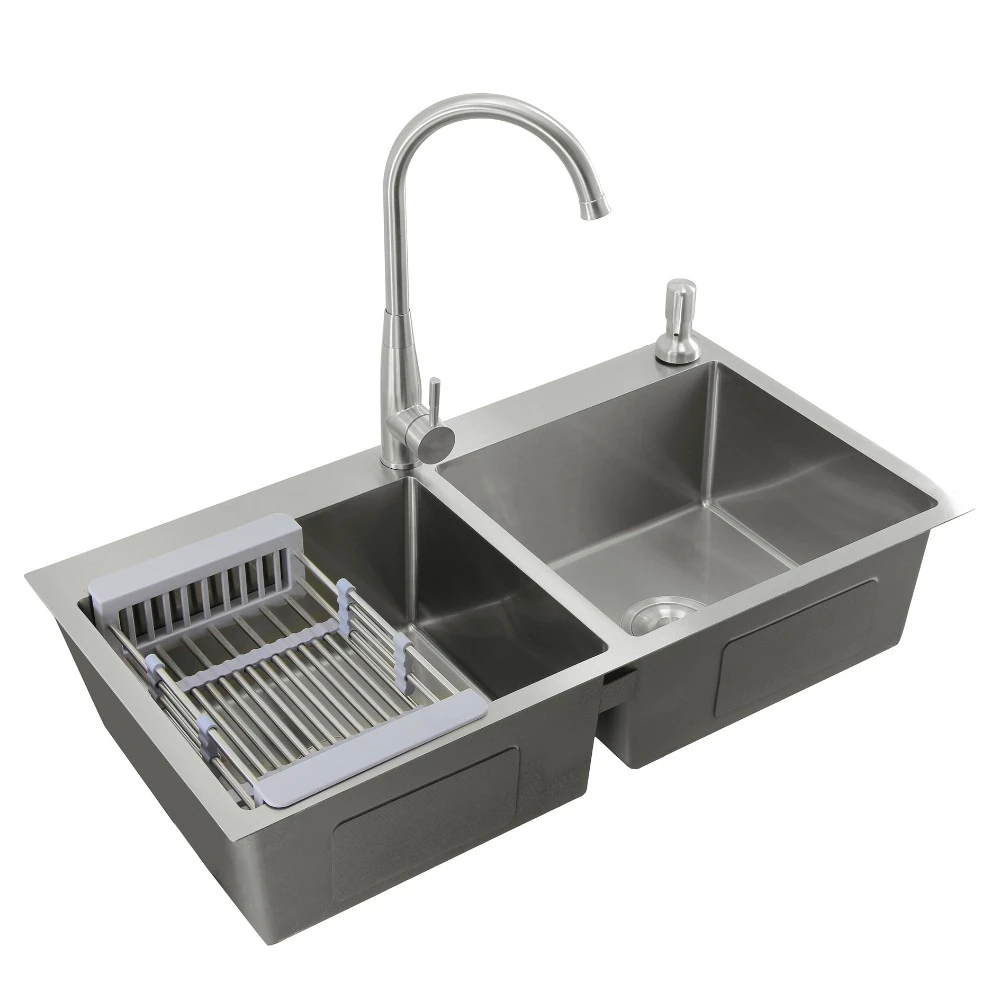 Cuba Pia Dupla Gourmet Aço Inox 304 78x43cm Guimmis.casa
