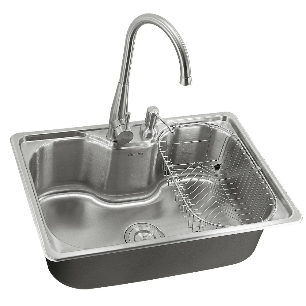 Cuba Pia Simples Gourmet Aço Inox 304 Escovado Guimmis.casa