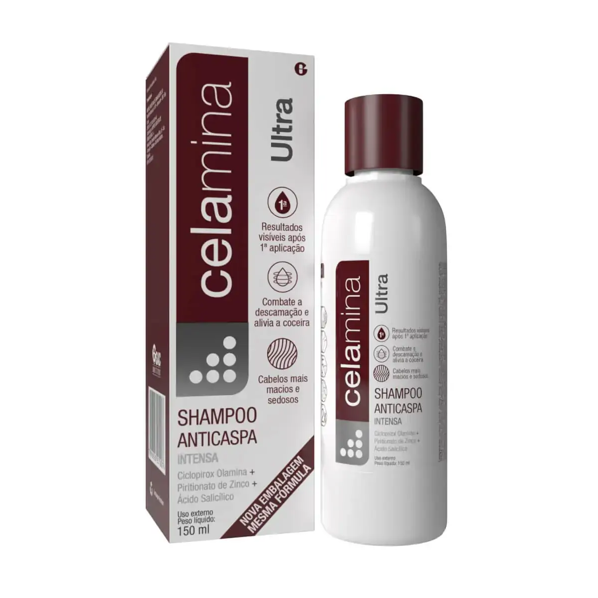 Shampoo Anticaspa Celamina Ultra Caixa 150ml