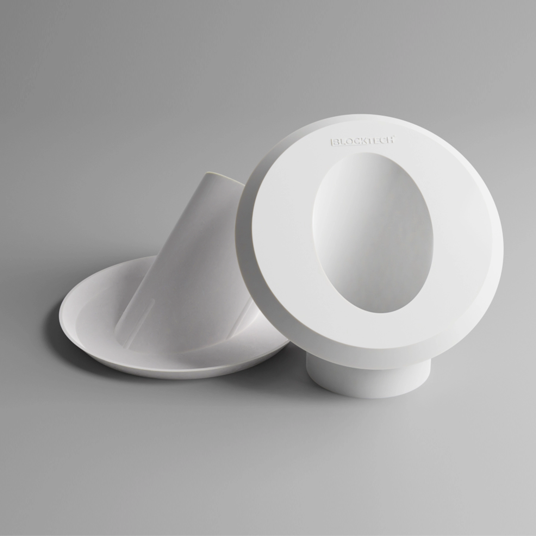 Acabamento para Saída de Máquina de Lavar 45° 40mm Branco Blocktech
