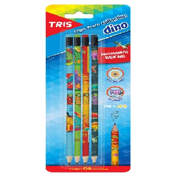 Lapis Preto C/borracha Dino 605432 C/4un