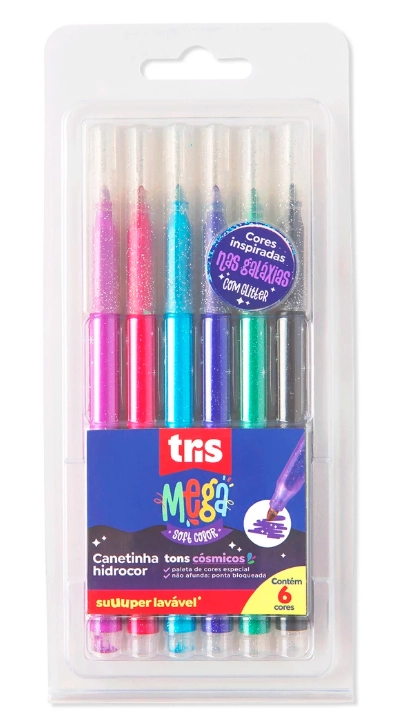 Caneta Tris New Ball Preta