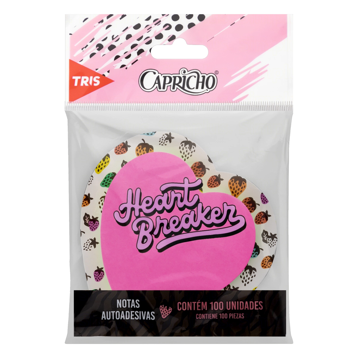Bloco De Notas Tris Capricho Heart Breaker 70mm X 75mm 100 Folhas