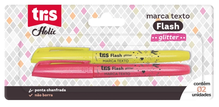 Marca Texto Tris Flash Glitter 2un 613642 Summit