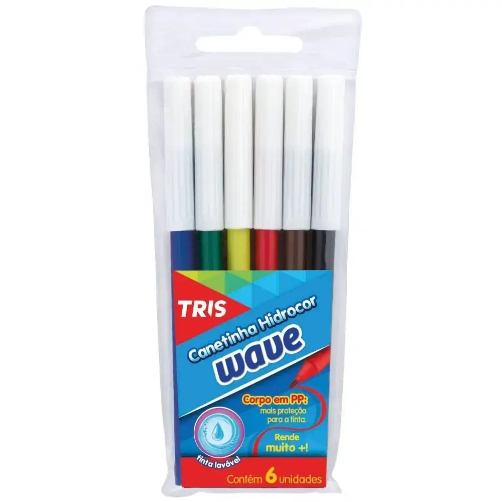 Canetinha Tris Wave Hidrocores 12unidade