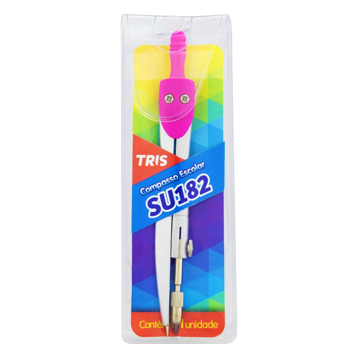 Compasso Escolar Rosa Tris Su182 ø30cm