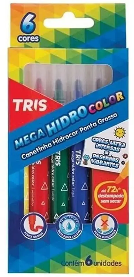 Caneta Tris Hidrocor Color Sup.6un