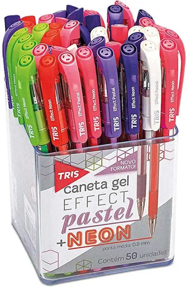 Caneta Gel Tris Effect Pastel Sort.