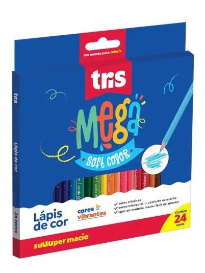 Lapis Cor Mega Softcolor 24cor Cjto