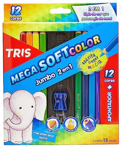 Lapis Cor C Apontador Tris Mega Soft