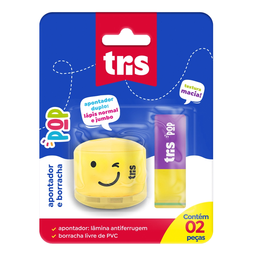 Apontador C/deposito Borracha Tris