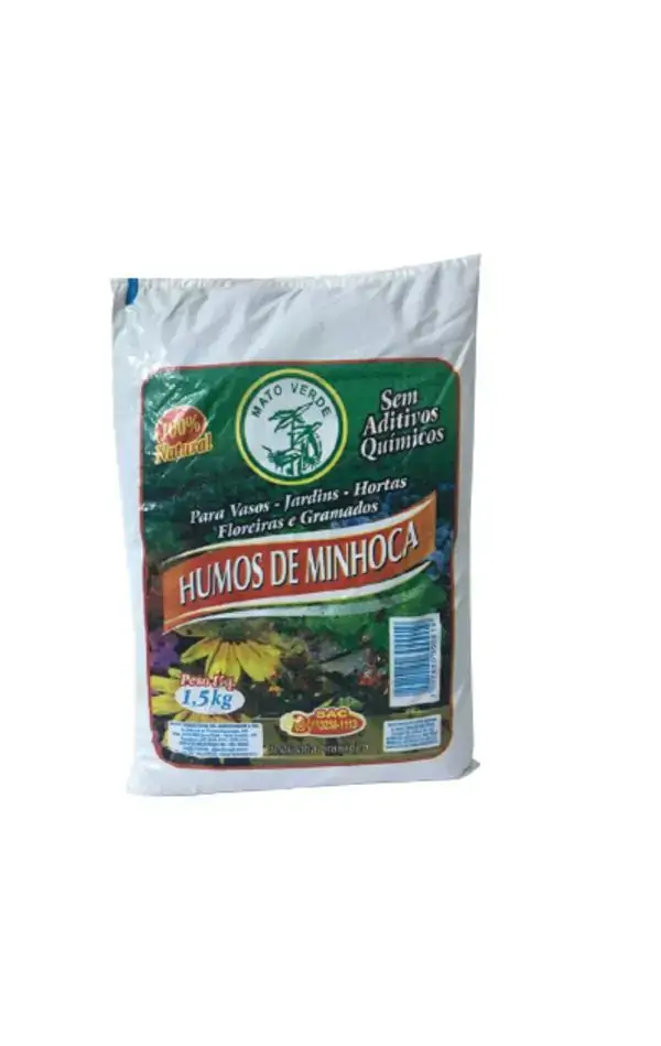 Humos De Minhocas 1,5kg Mato Verde