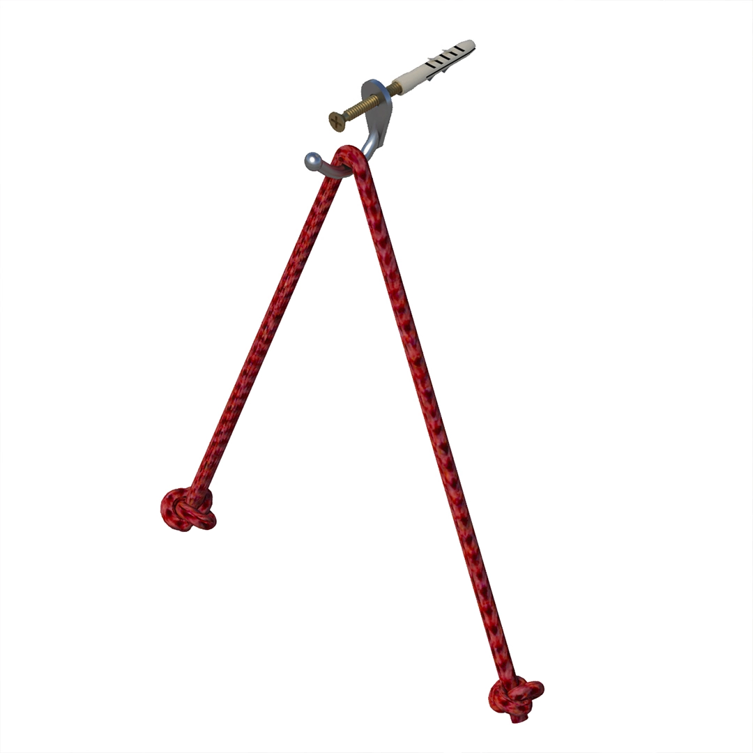 Mão Francesa Kit Corda 28cm Vermelho MontFácil