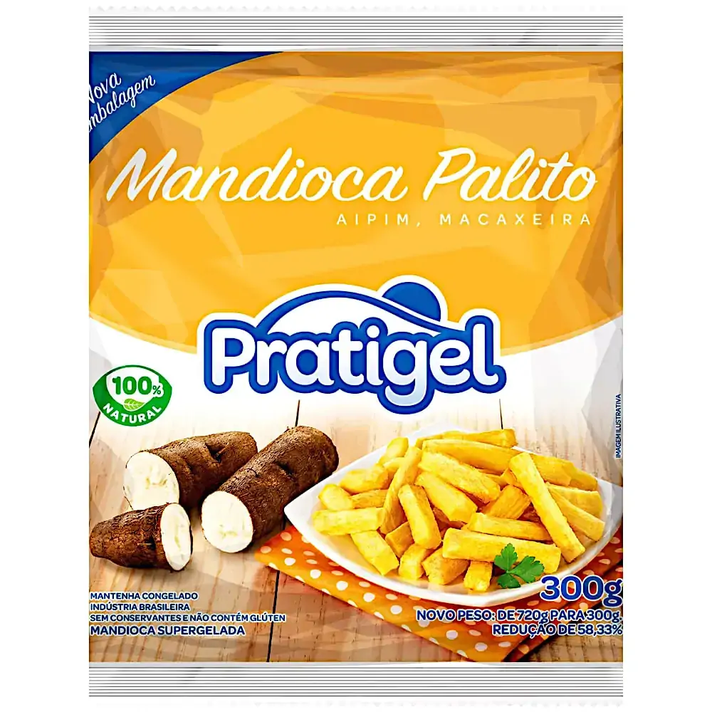 Mandioca Palito Congelada Pratigel Pacote 300g