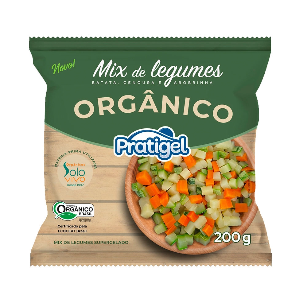 Mix De Legumes Supergelado Orgânico Pratigel Pacote 200g