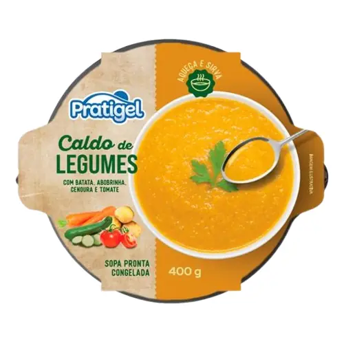 Caldo Congelado Legumes Pratigel Pote 400g