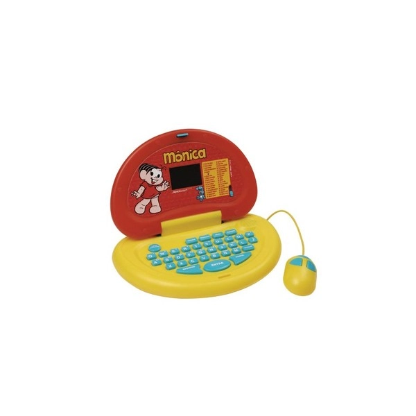 Laptop Infantil Mônica 2150 Vermelho E Amarelo Com 33 Atividades Candide