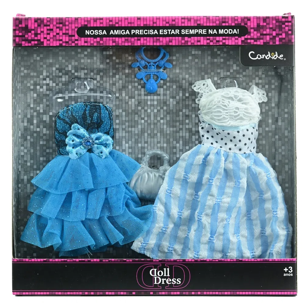 Vestido Para Boneca Doll Dress Kit 2 Looks Candide