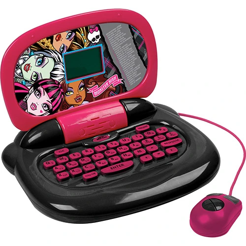 Laptop Infantil Monster High 4060 Rosa E Preto Com 30 Atividades Candide