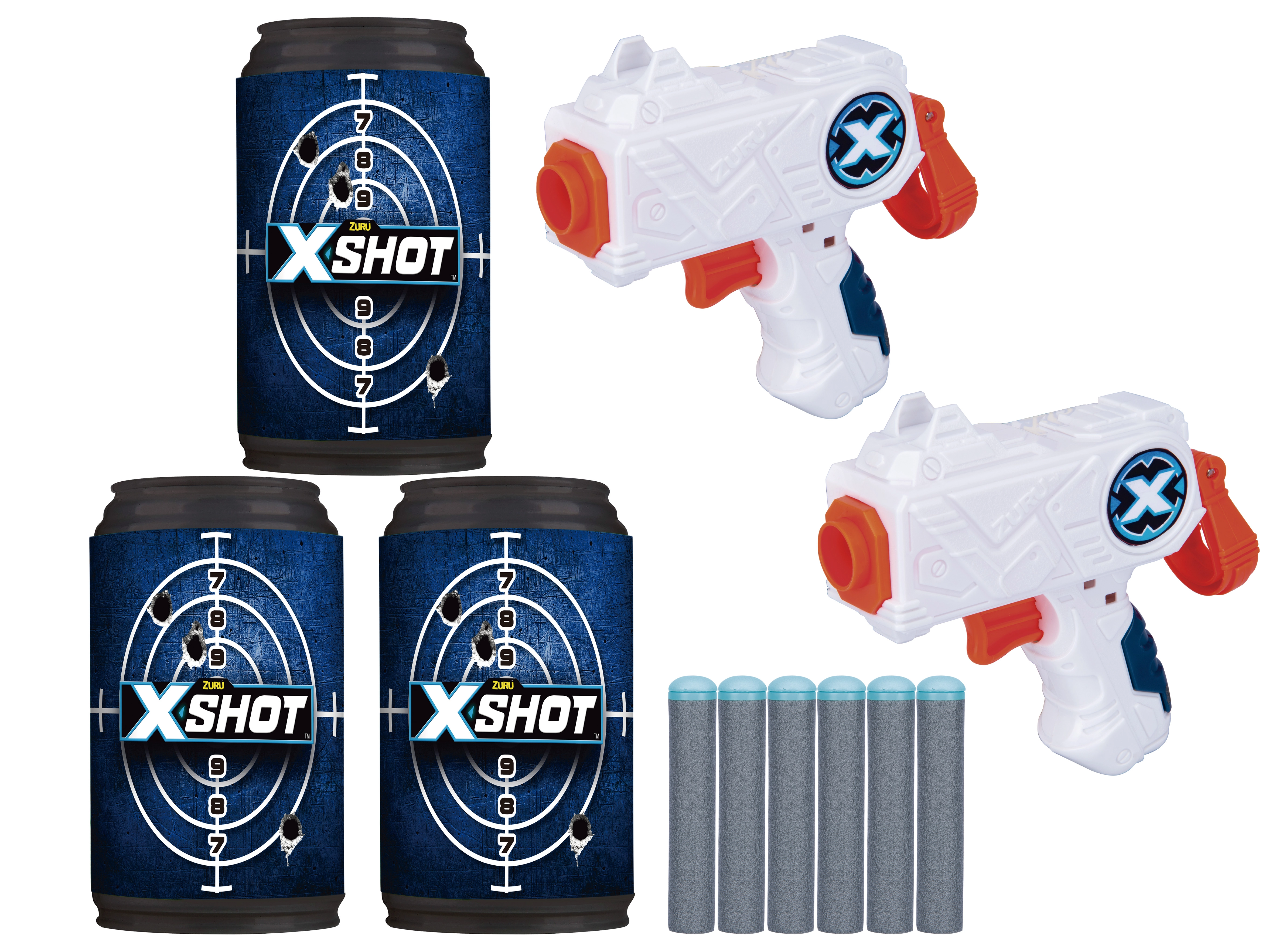Conjunto Lançadores E Alvos X-Shot Excel Series Micro Candide