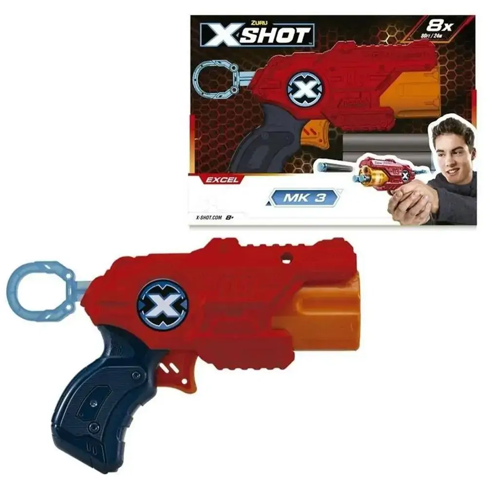 Mini Lançador de Dardos Zuru X-Shot Candide MK 3 Red 8+ 5706