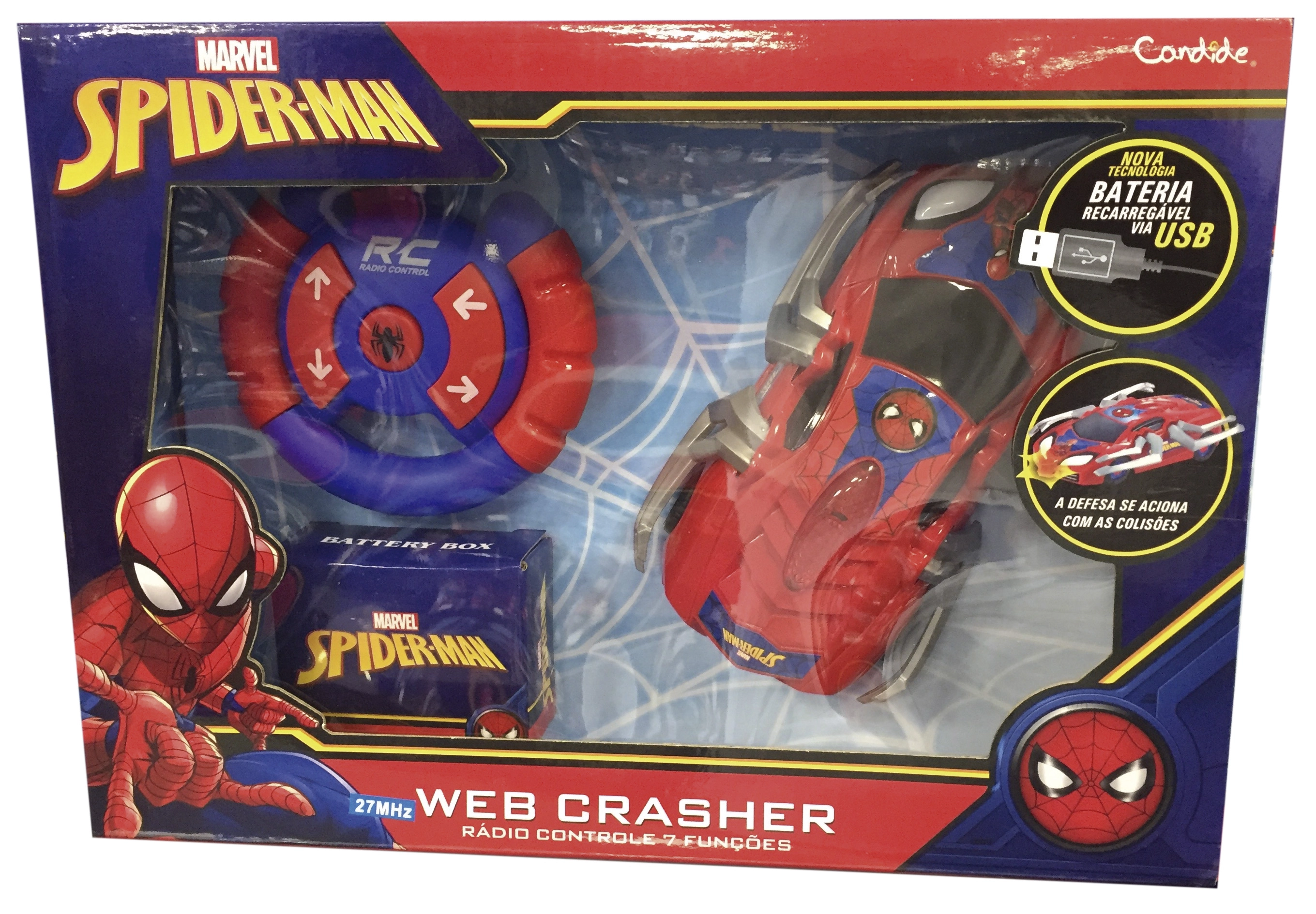Carro Marvel Spider Man Contr Usb