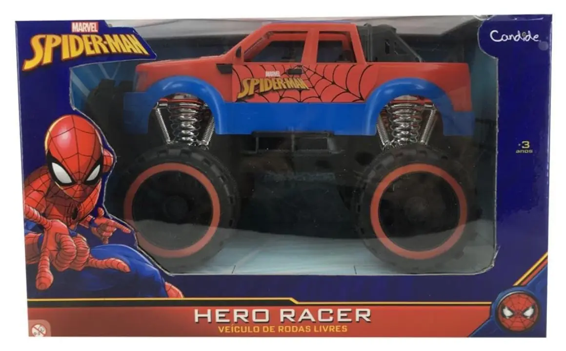 Veiculo Hero Racer Spider Man Roda Livre