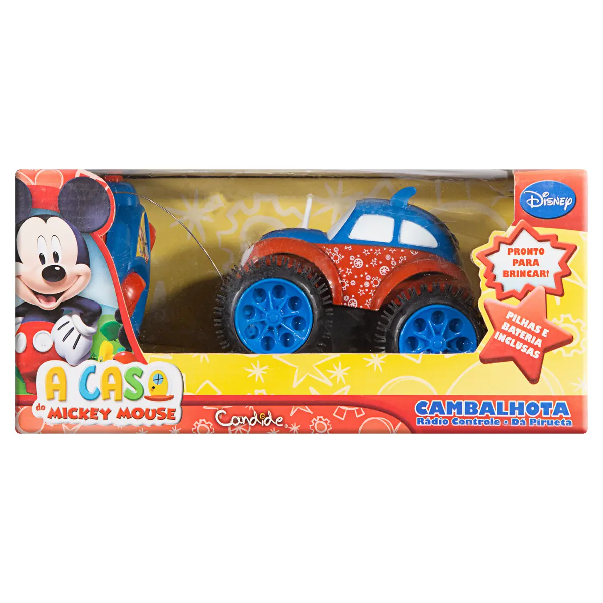 Carrinho Com Controle Remoto A Casa Do Mickey Mouse Cambalhota Candide
