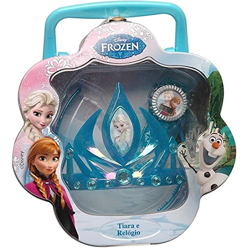 Kit Frozen Tiara Relogio Digital